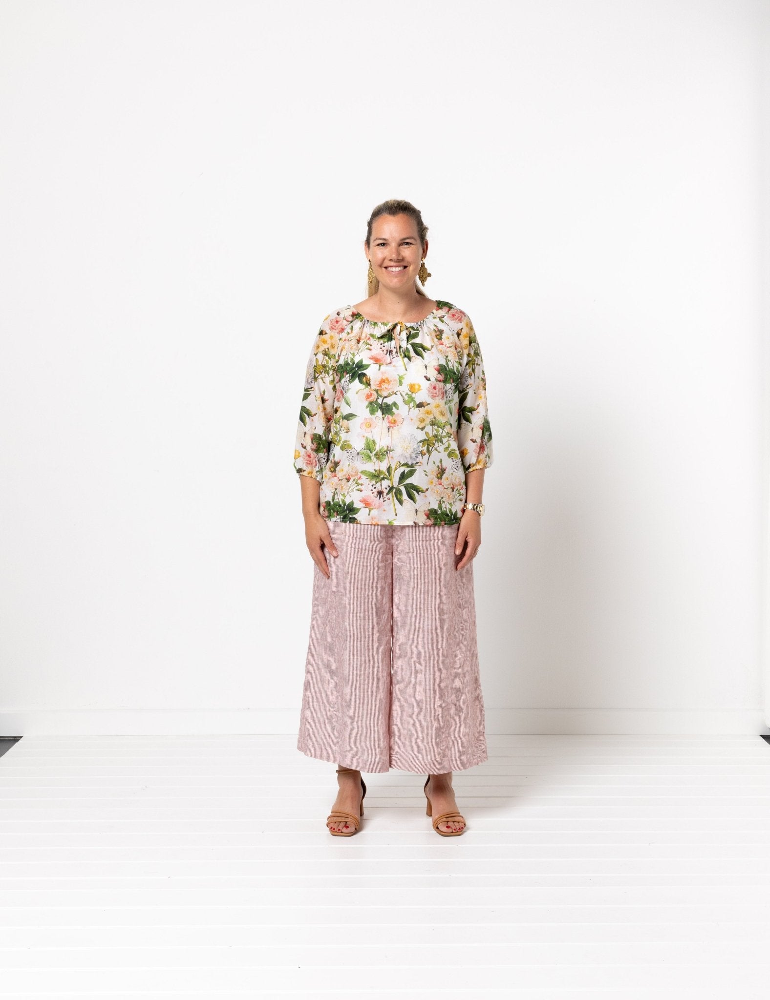 StyleArc - Anita Peasant Blouse - Little Haberdasher Shoppe