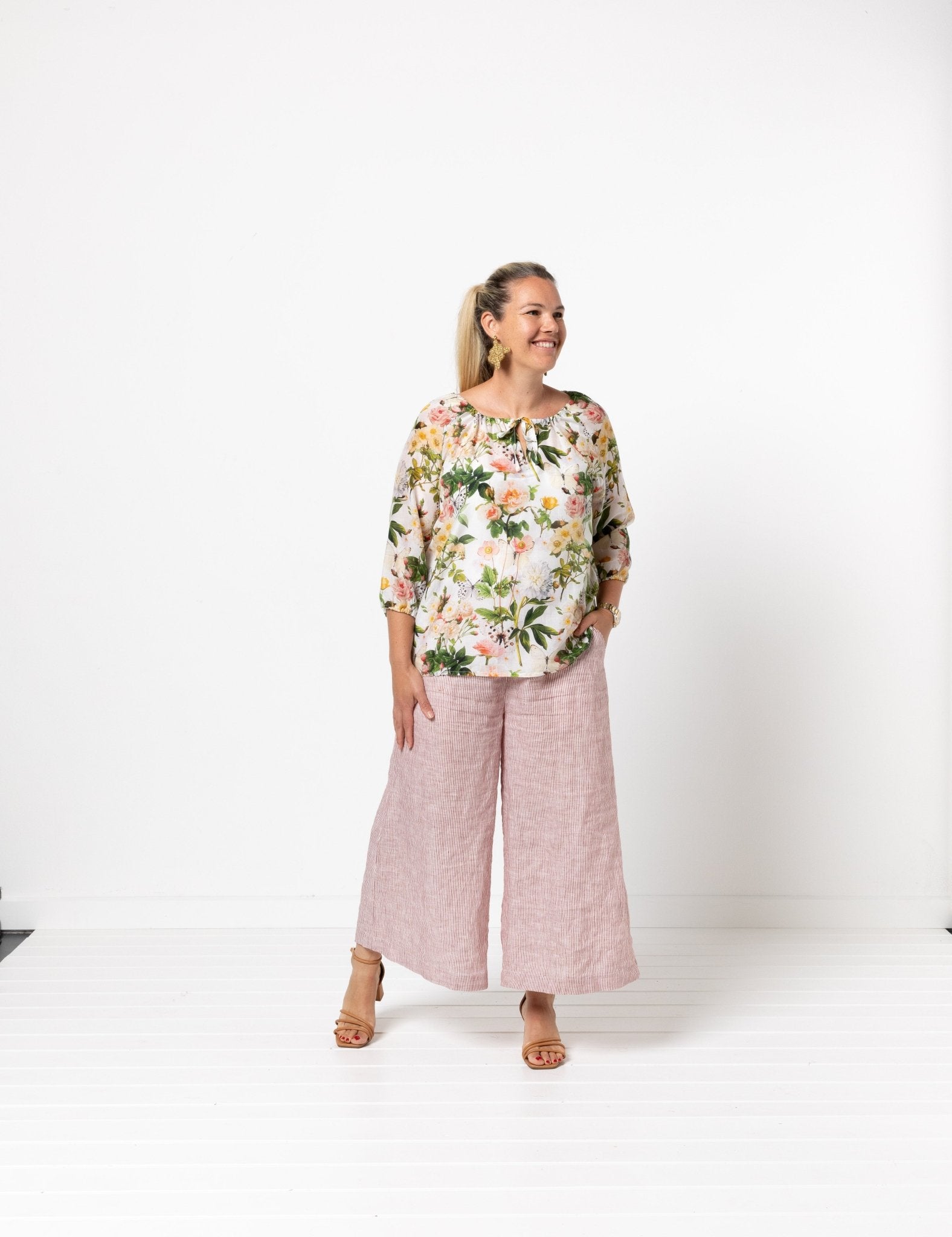 StyleArc - Anita Peasant Blouse - Little Haberdasher Shoppe