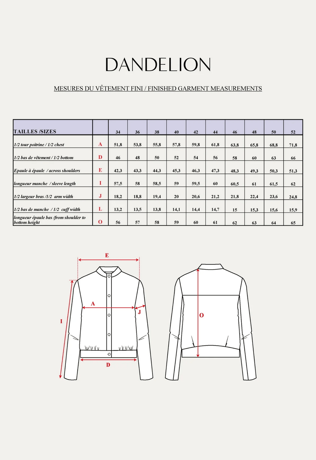 Maison Fauve - Dandelion jacket - Little Haberdasher Shoppe
