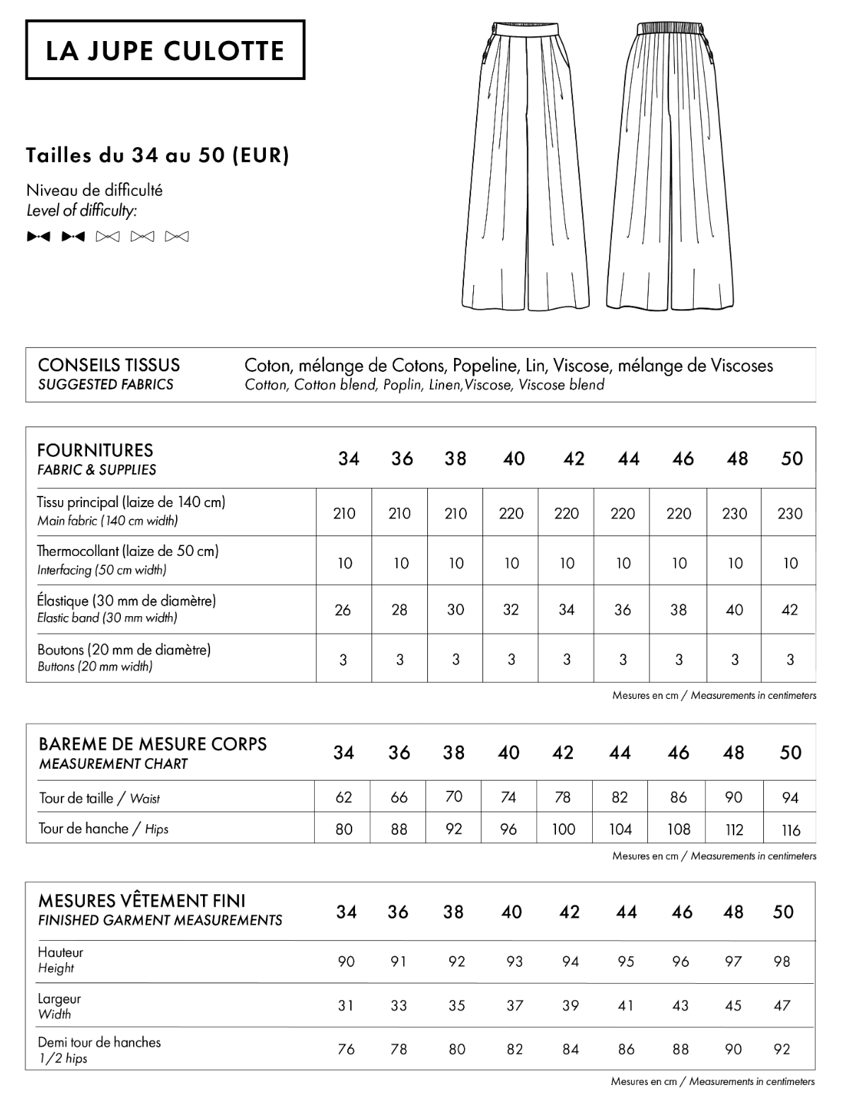 Atelier Brunette - The Culotte Skirt