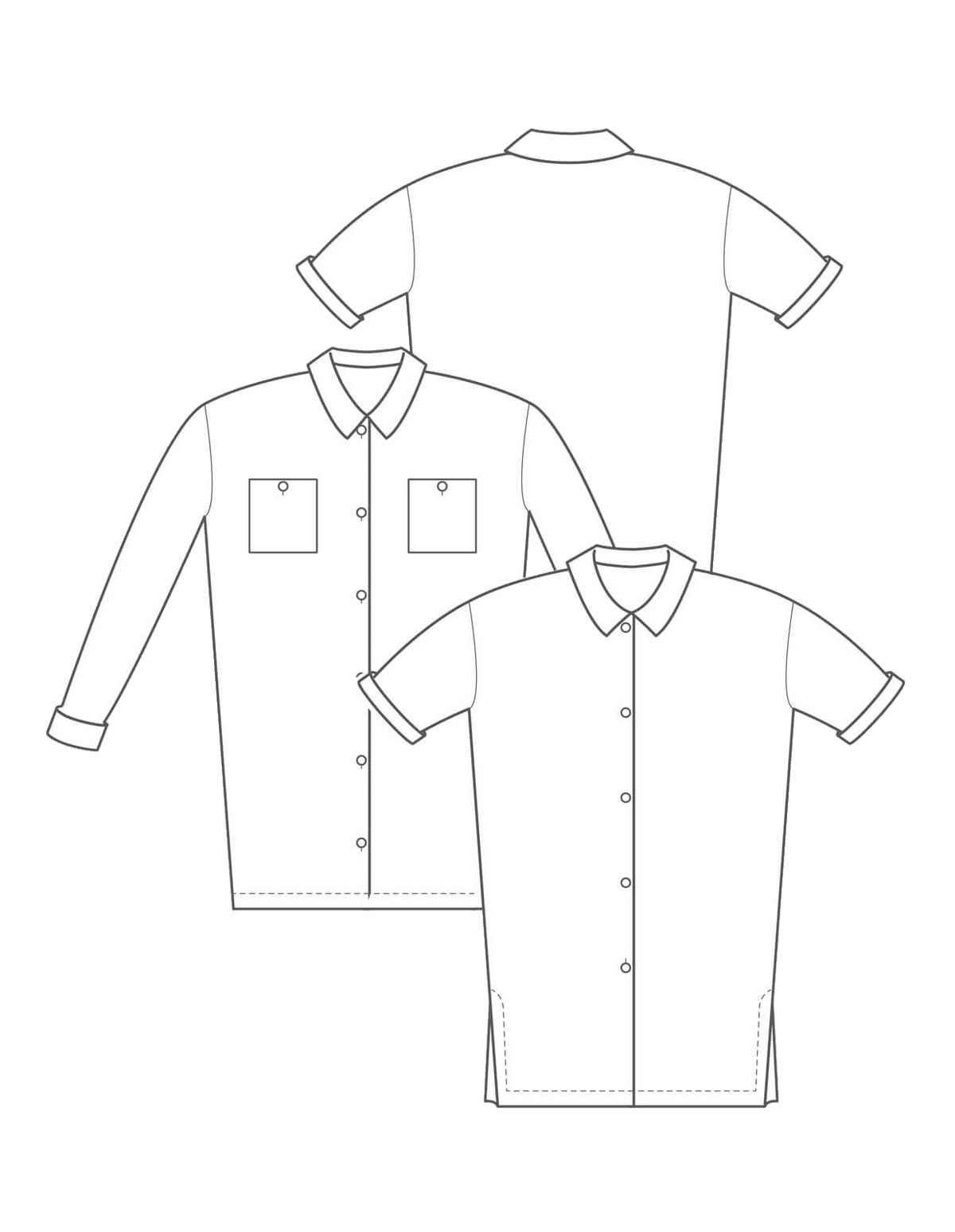 The Makers Atelier - The Oversized Shirt Dress (PDF)