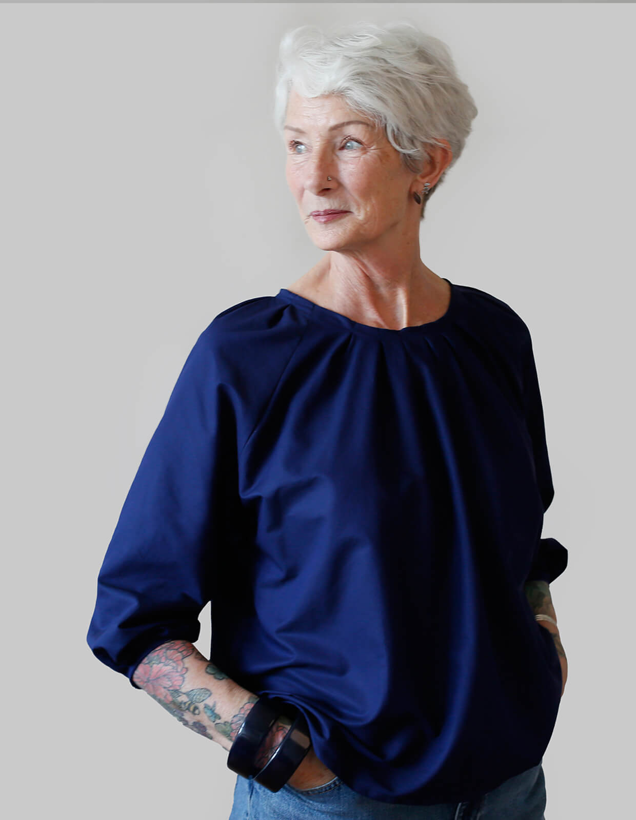 sewing pattern - The Makers Atelier - The Pleat Neck Blouse (PDF) - Little Haberdasher Shoppe