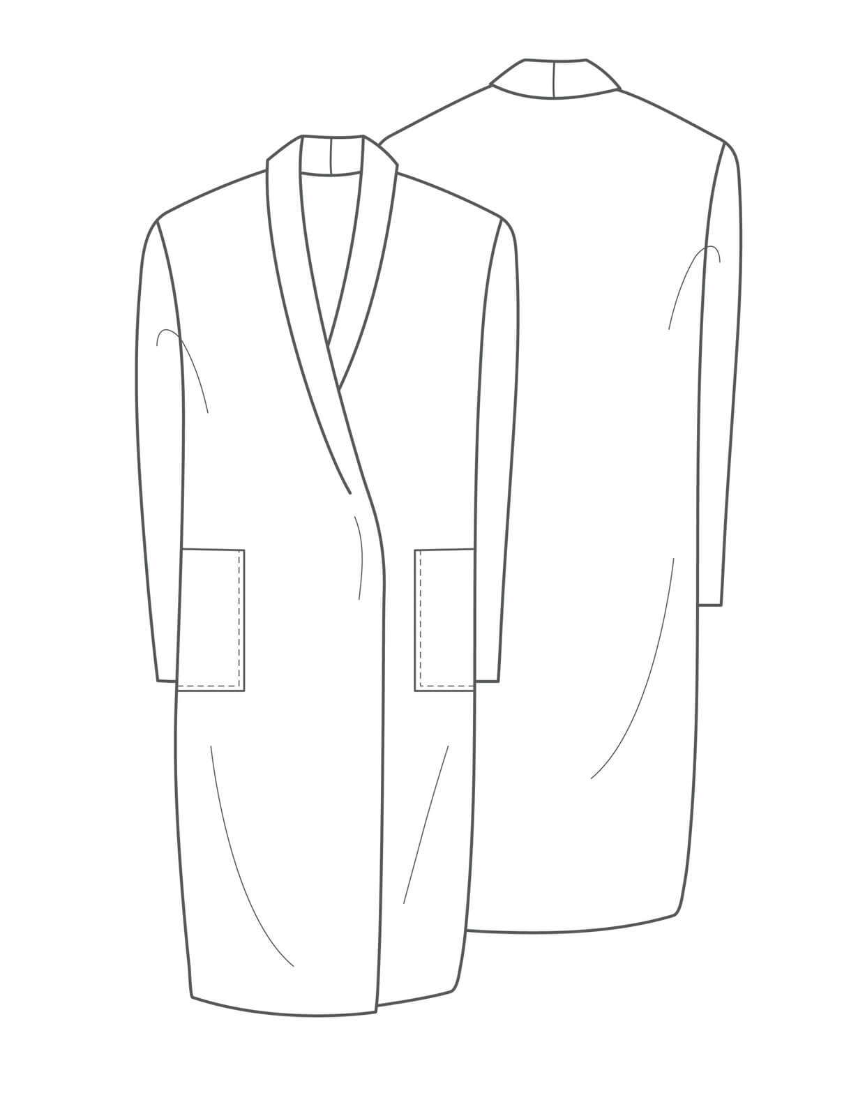 sewing pattern - The Makers Atelier - The Shawl Collar Coat (PDF) - Little Haberdasher Shoppe