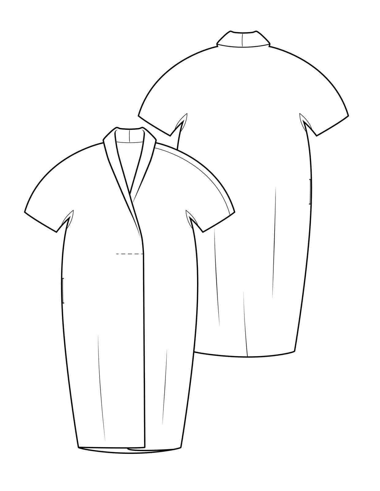 The Makers Atelier - The Shawl Collar Dress (PDF) - Little Haberdasher Shoppe