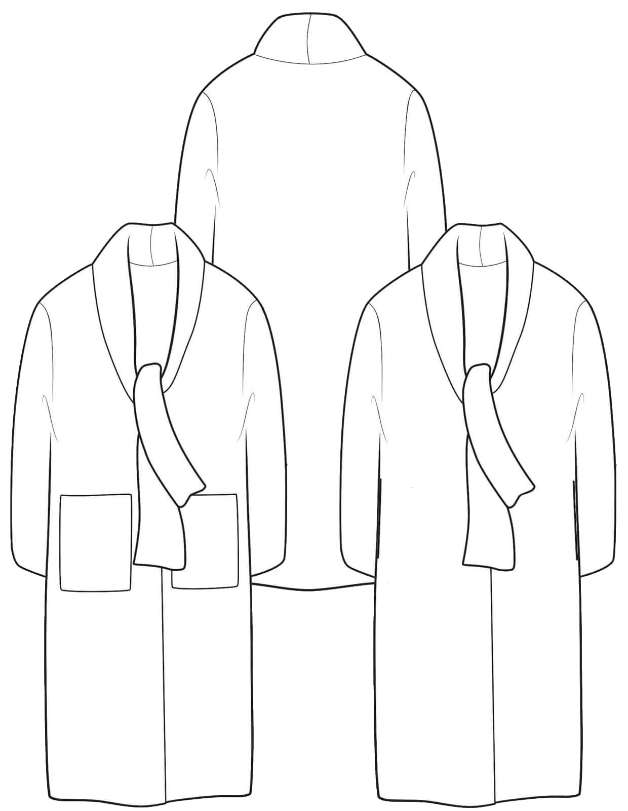 The Makers Atelier - The Tie Front Cardigan Coat (PDF)