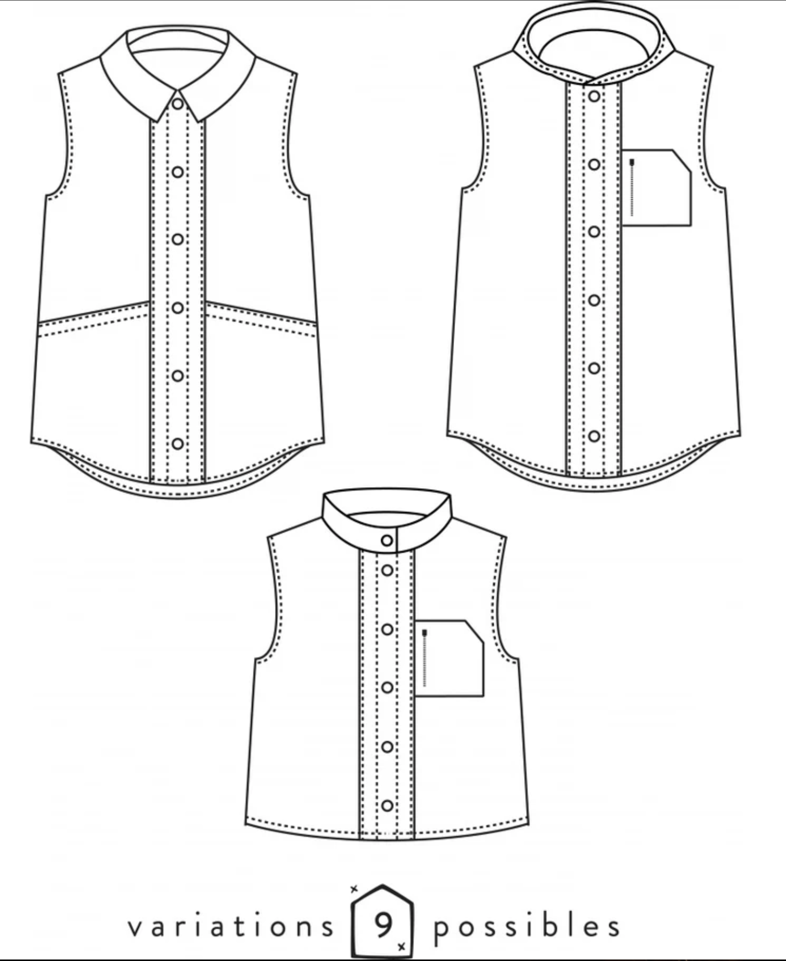 sewing pattern - Atelier Scammit - Alcove vest - Little Haberdasher Shoppe