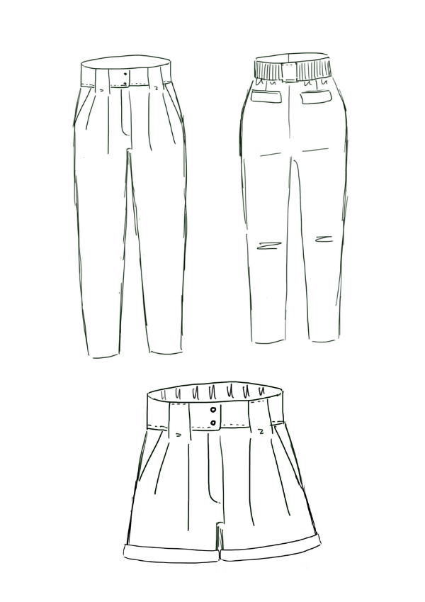 sewing pattern - Maison Fauve - Belem trousers and shorts - Little Haberdasher Shoppe