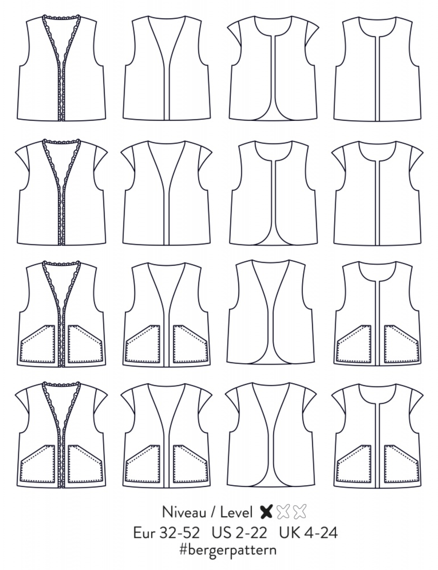 sewing pattern - Atelier Scammit - Berger vest - Little Haberdasher Shoppe