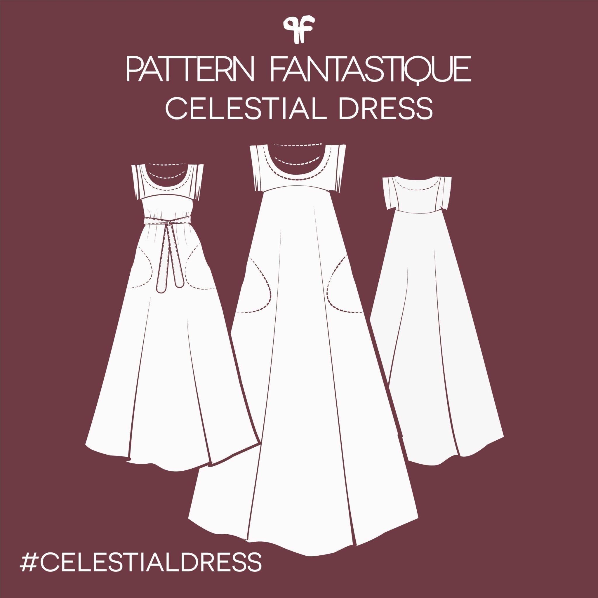 sewing pattern - Pattern Fantastique - Celestial Maxi Dress - Little Haberdasher Shoppe