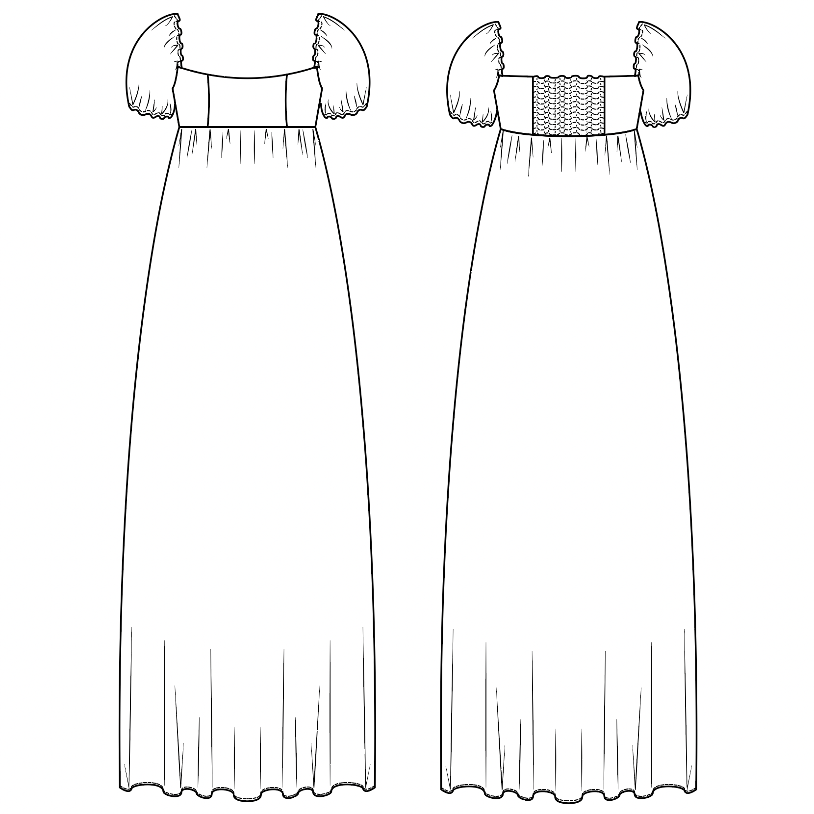 sewing pattern - Sewing Patterns by Masin - Daphne Maxi Dress (PDF) - Little Haberdasher Shoppe