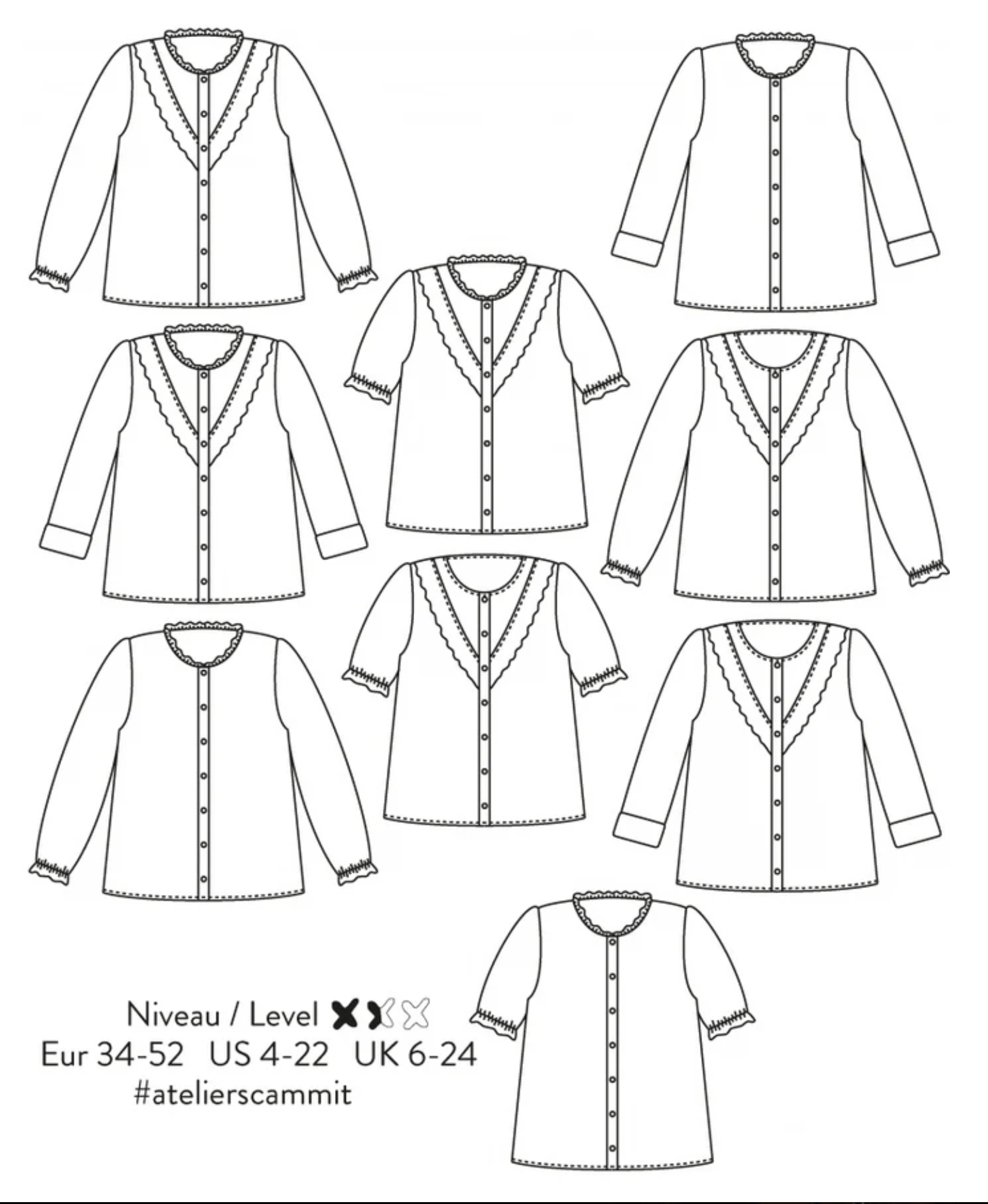 sewing pattern - Atelier Scammit - Diapason shit - Little Haberdasher Shoppe