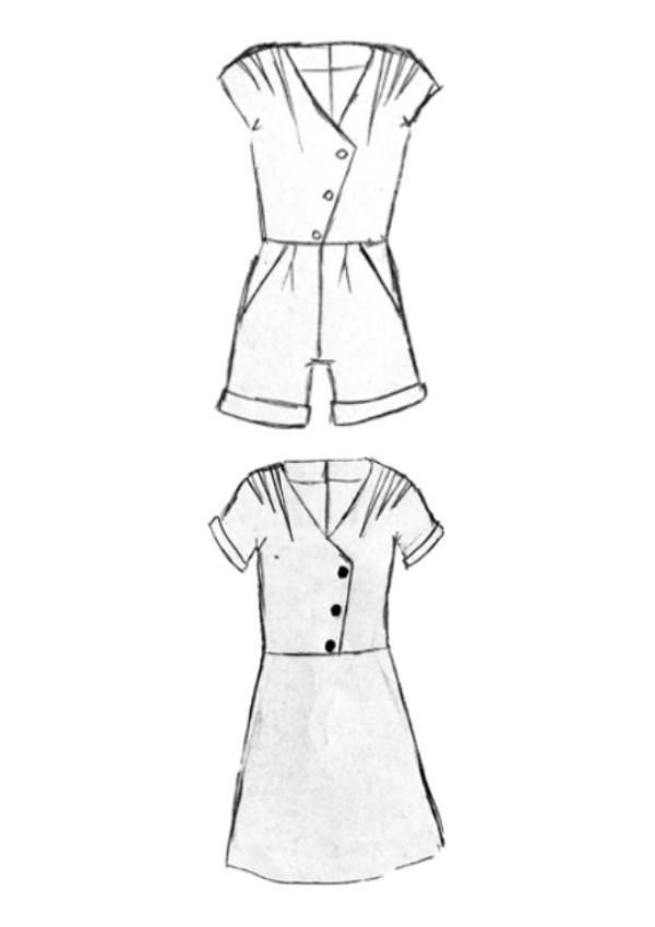 sewing pattern - Maison Fauve - Eclipse playsuit and dress - Little Haberdasher Shoppe