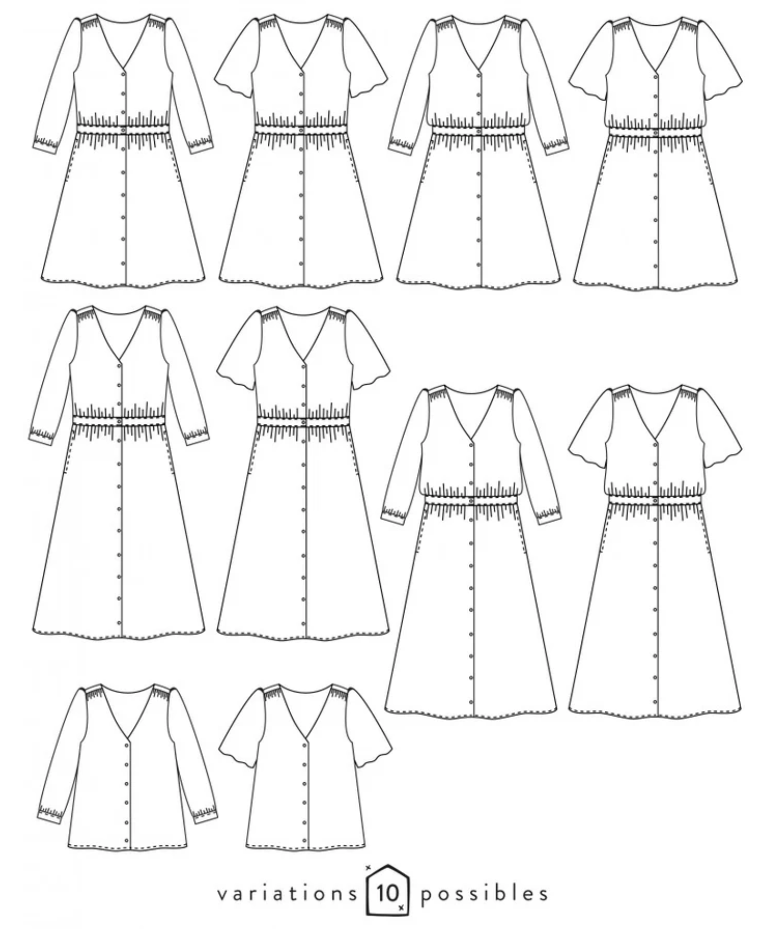 sewing pattern - Atelier Scammit - Harmonie dress and top - Little Haberdasher Shoppe