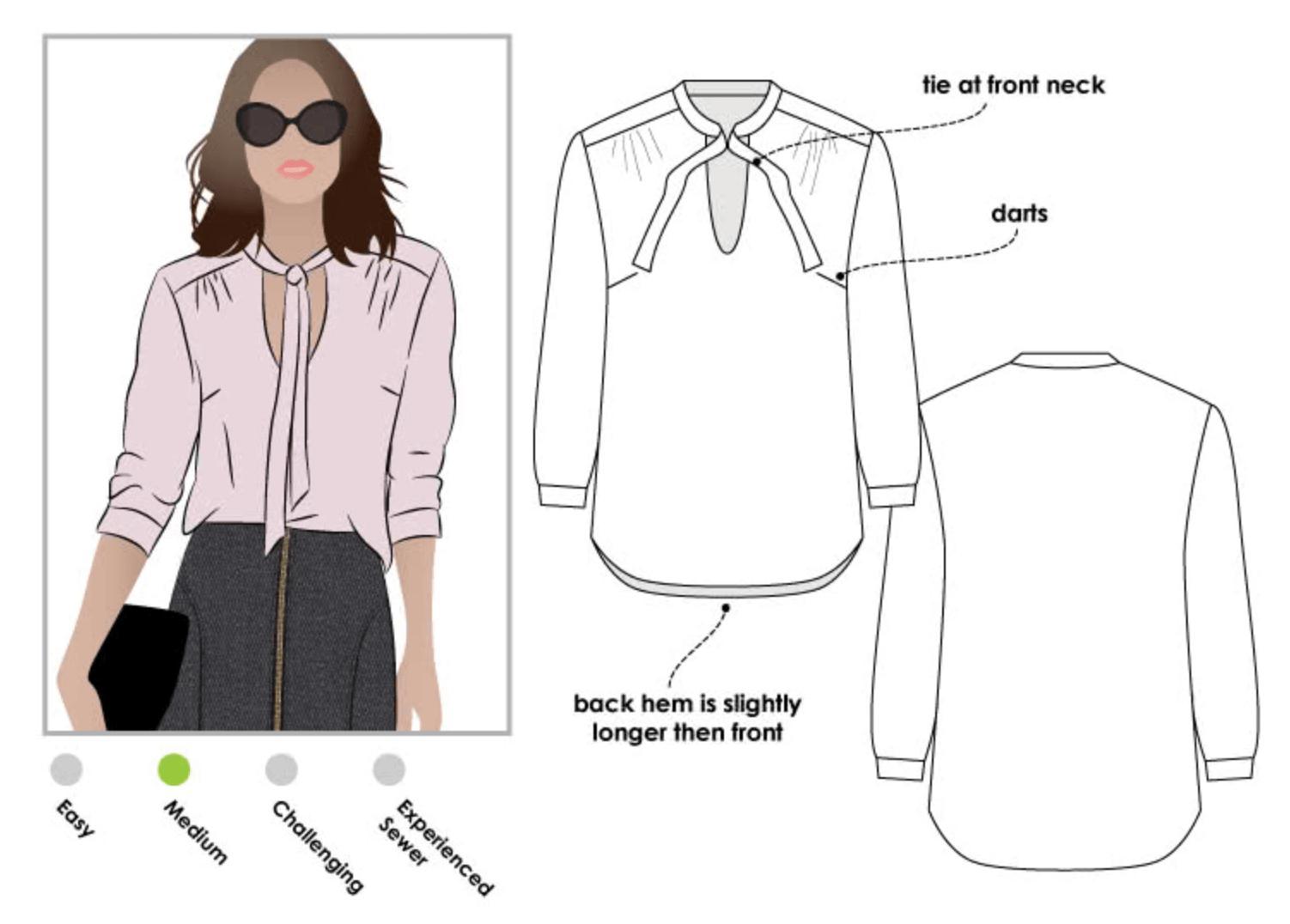 sewing pattern - StyleArc - Holly Woven Blouse - Little Haberdasher Shoppe