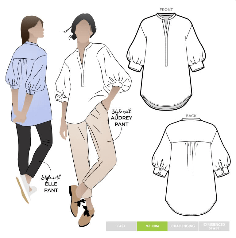 sewing pattern - StyleArc - Kent Woven Tunic - Little Haberdasher Shoppe