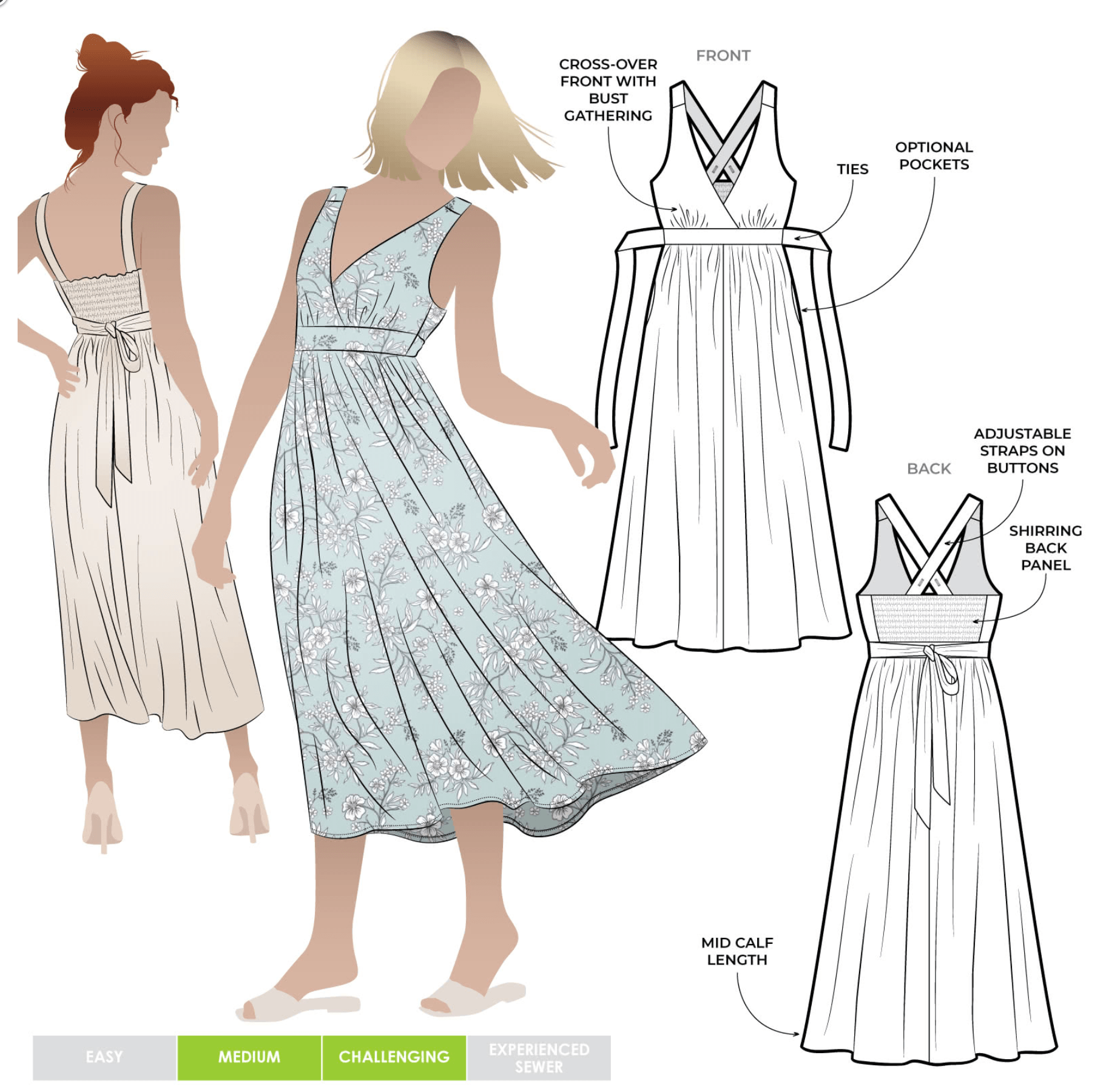 sewing pattern - StyleArc - Livvy Woven Dress - Little Haberdasher Shoppe