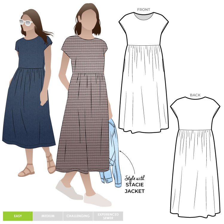 sewing pattern - StyleArc - Montana Midi Dress - Little Haberdasher Shoppe