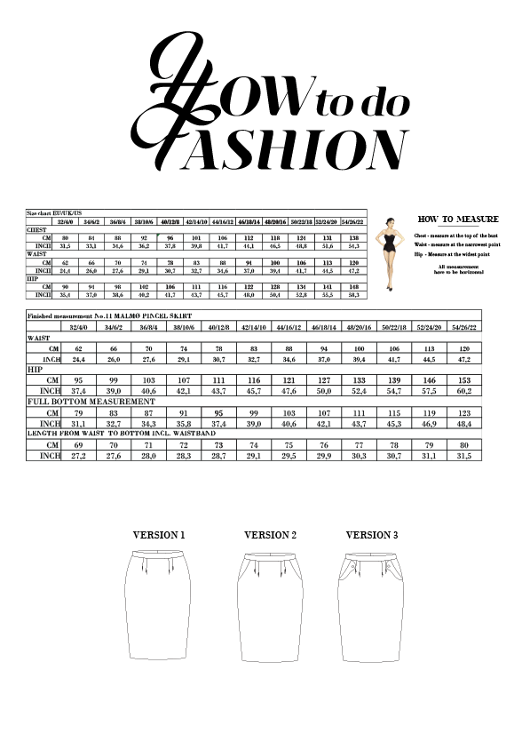 sewing pattern - How to do Fashion - No. 11 Malmø (PDF) - Little Haberdasher Shoppe