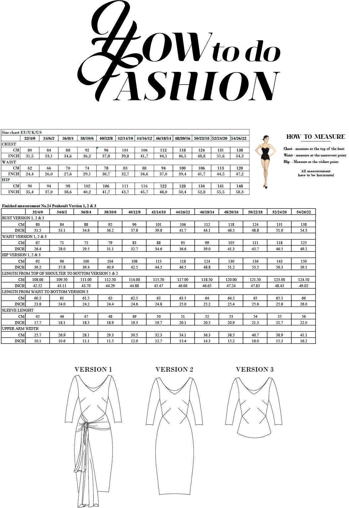 sewing pattern - How to do Fashion - No. 25 Penhouët (PDF) - Little Haberdasher Shoppe