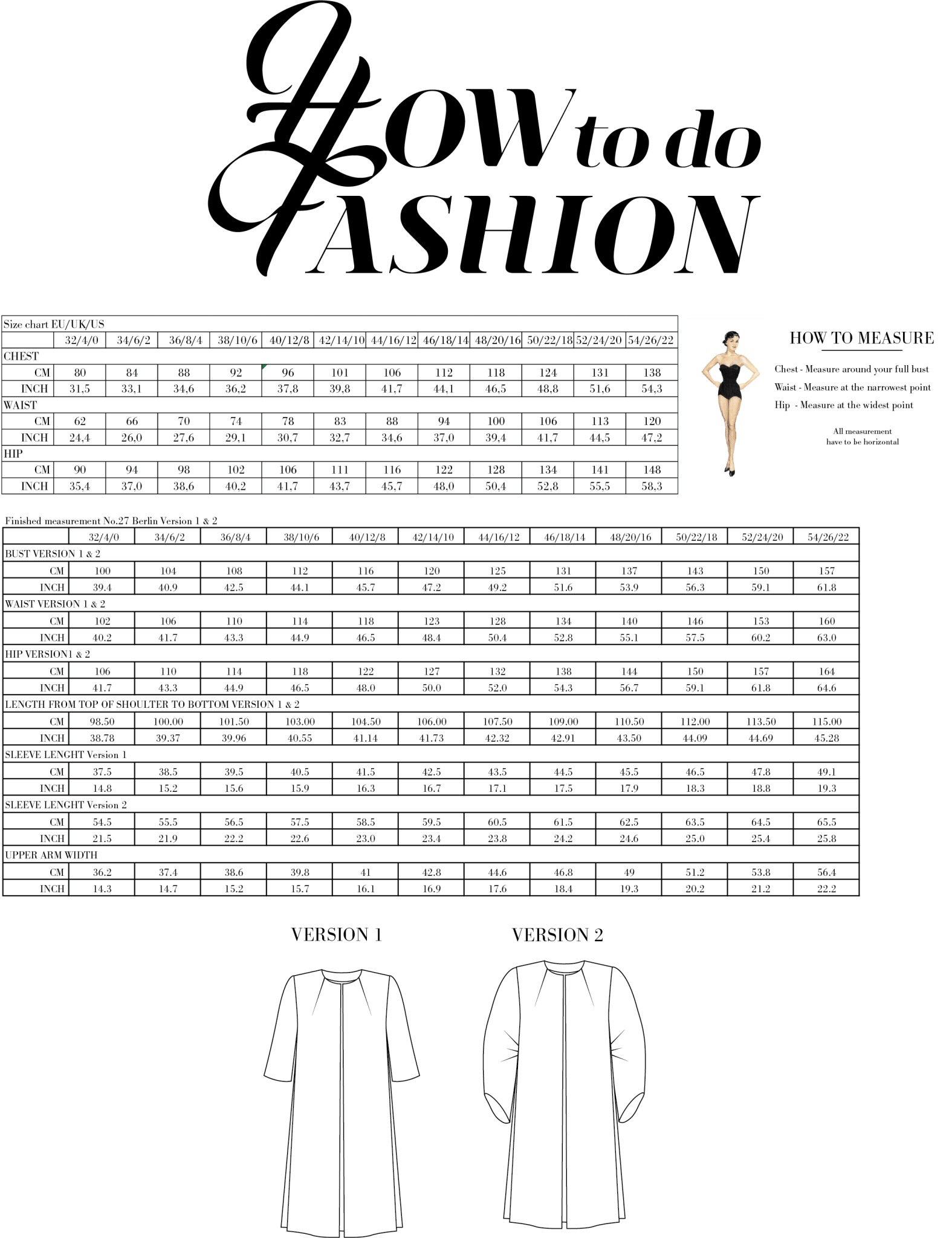 sewing pattern - How to do Fashion - No. 27 Berlin (PDF) - Little Haberdasher Shoppe