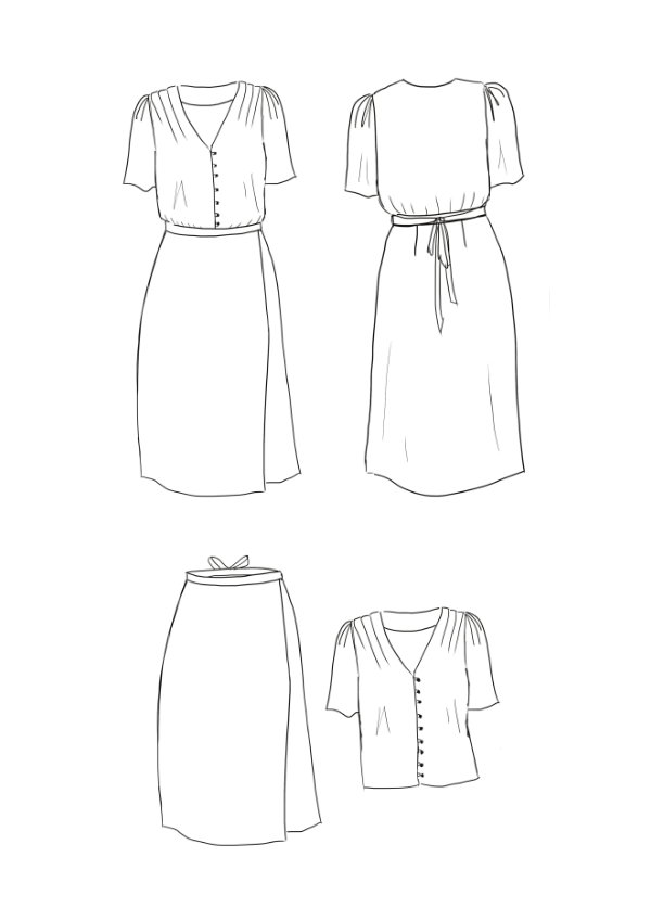 sewing pattern - Maison Fauve - Penelope dress and blouse - Little Haberdasher Shoppe