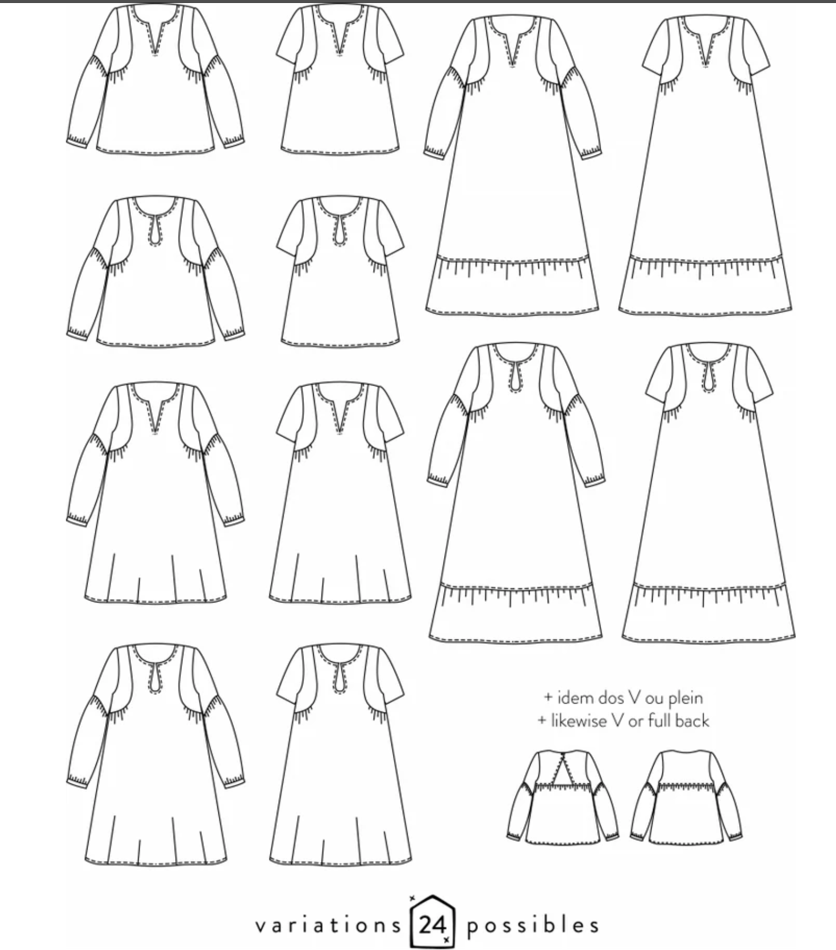 sewing pattern - Atelier Scammit - Petites Choses Blouse & Dress - Little Haberdasher Shoppe