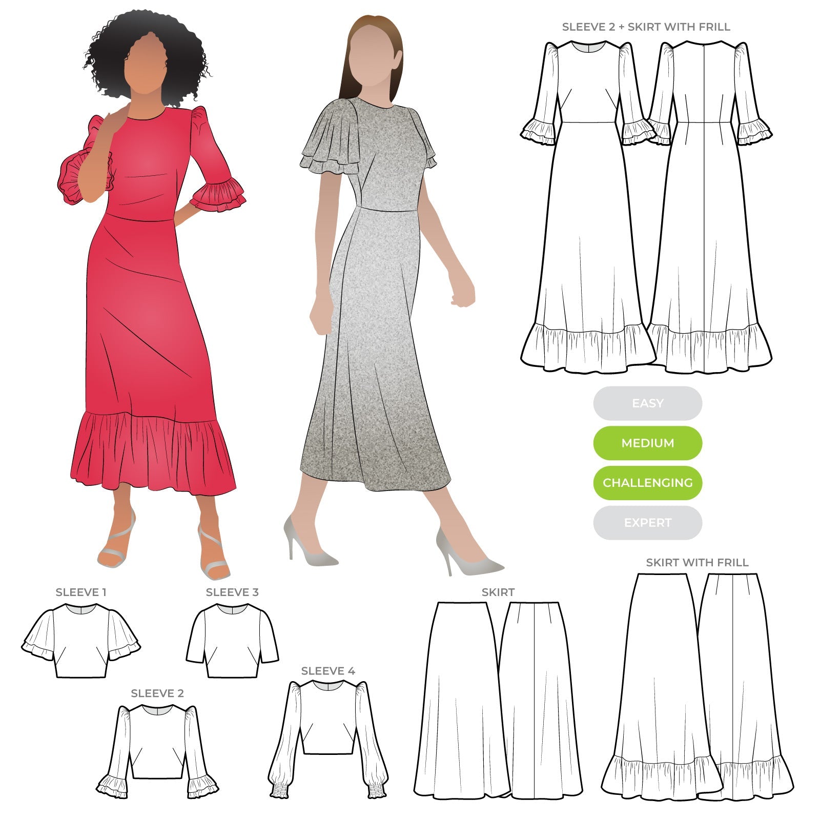 sewing pattern - StyleArc - Queenie Woven Dress - Little Haberdasher Shoppe