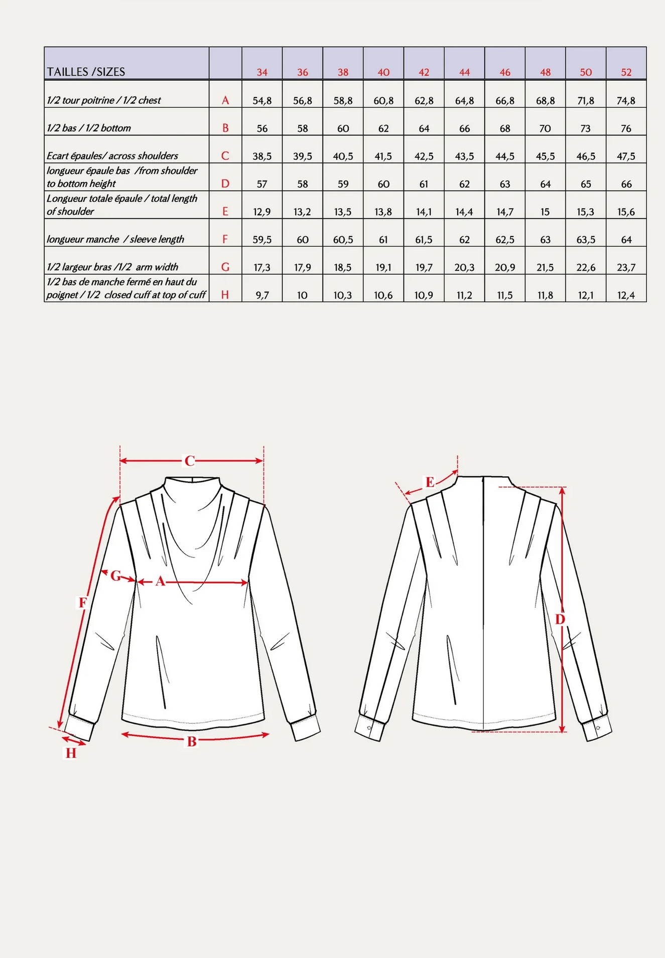 sewing pattern - Maison Fauve - Storm / Tempete blouse - Little Haberdasher Shoppe