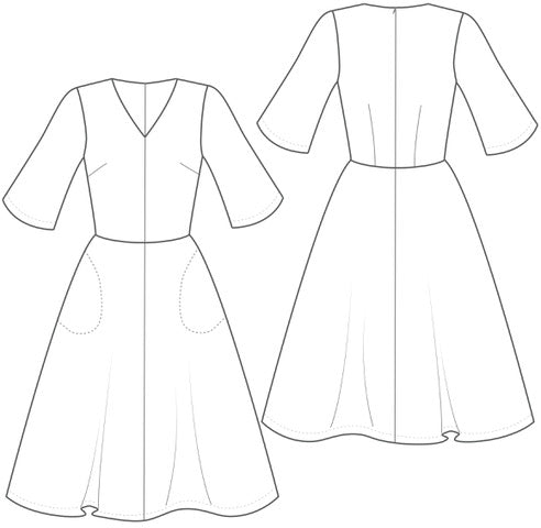 sewing pattern - The Avid Seamstress - The A - line dress - Little Haberdasher Shoppe