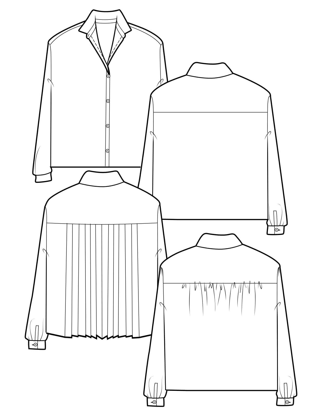 sewing pattern - The Makers Atelier - The Atelier Shirt (PDF) - Little Haberdasher Shoppe