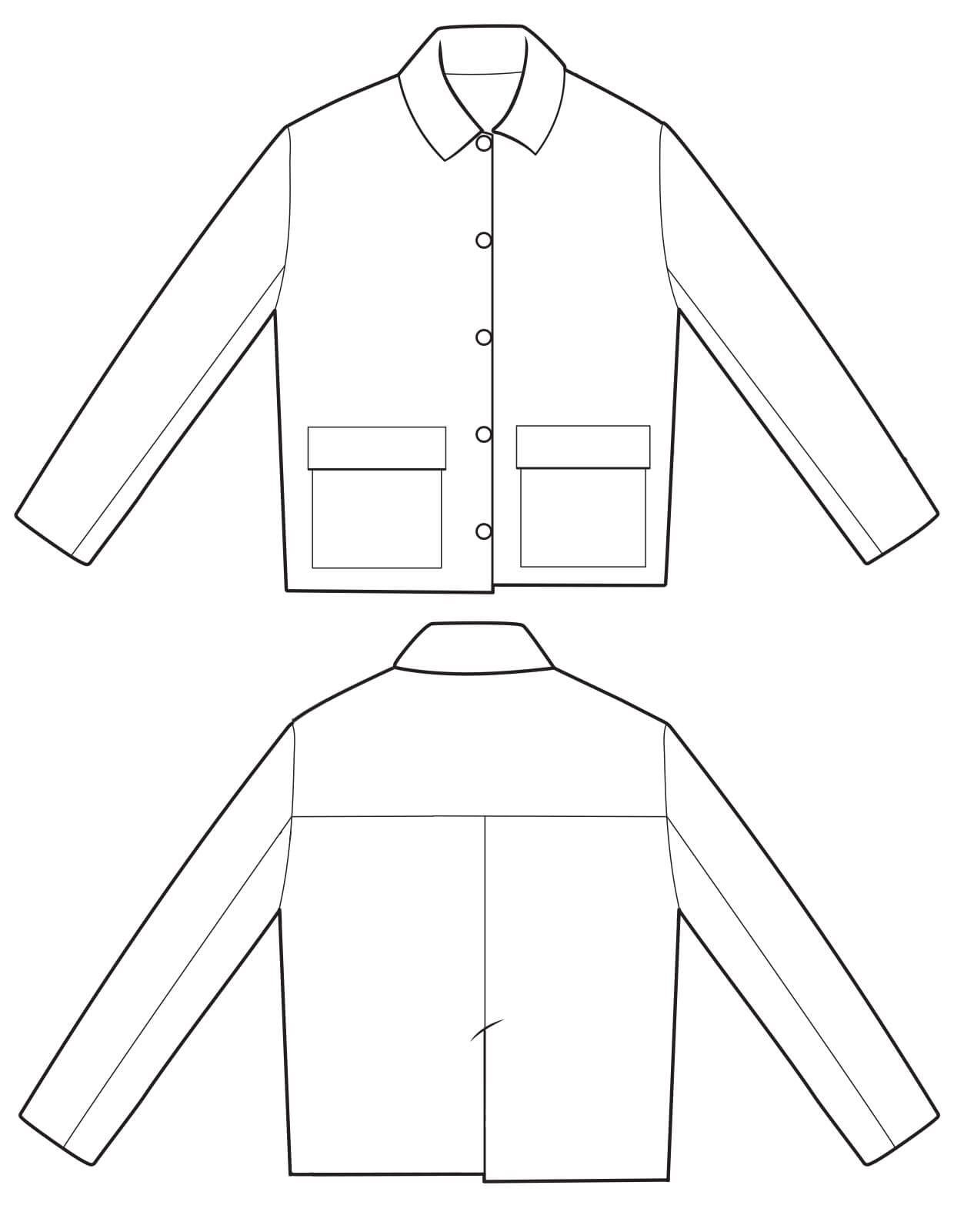 sewing pattern - The Makers Atelier - The Boxy Jacket (PDF) - Little Haberdasher Shoppe