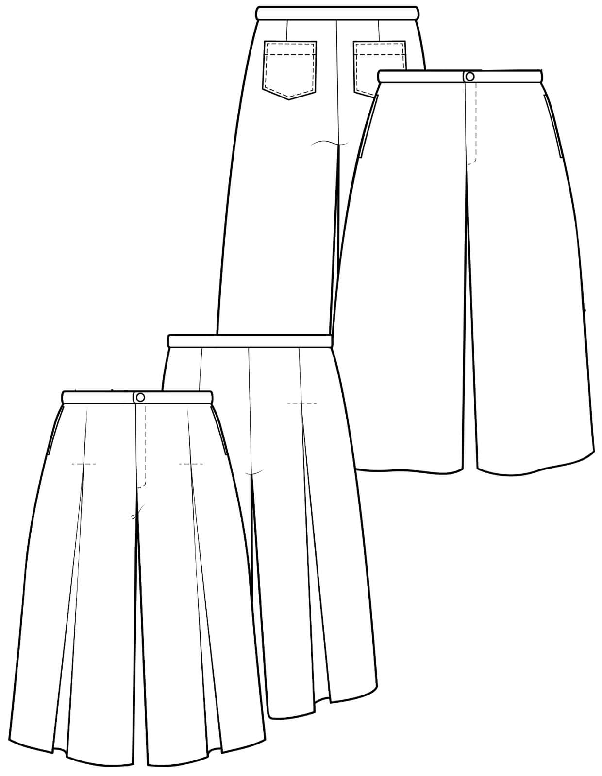 sewing pattern - The Makers Atelier - The Culottes (PDF) - Little Haberdasher Shoppe