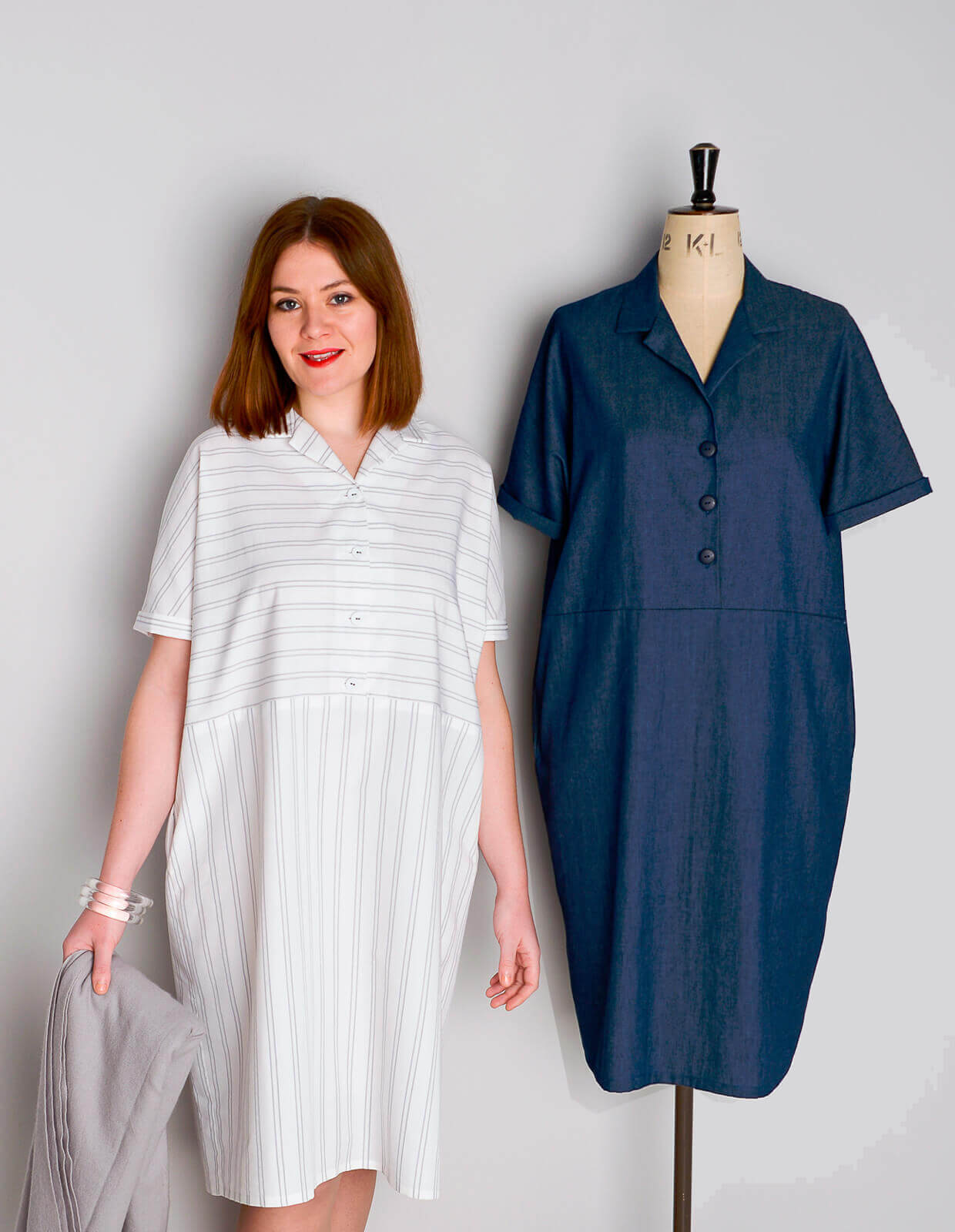 sewing pattern - The Makers Atelier - The Flip Collar Shirt Dress (PDF) - Little Haberdasher Shoppe