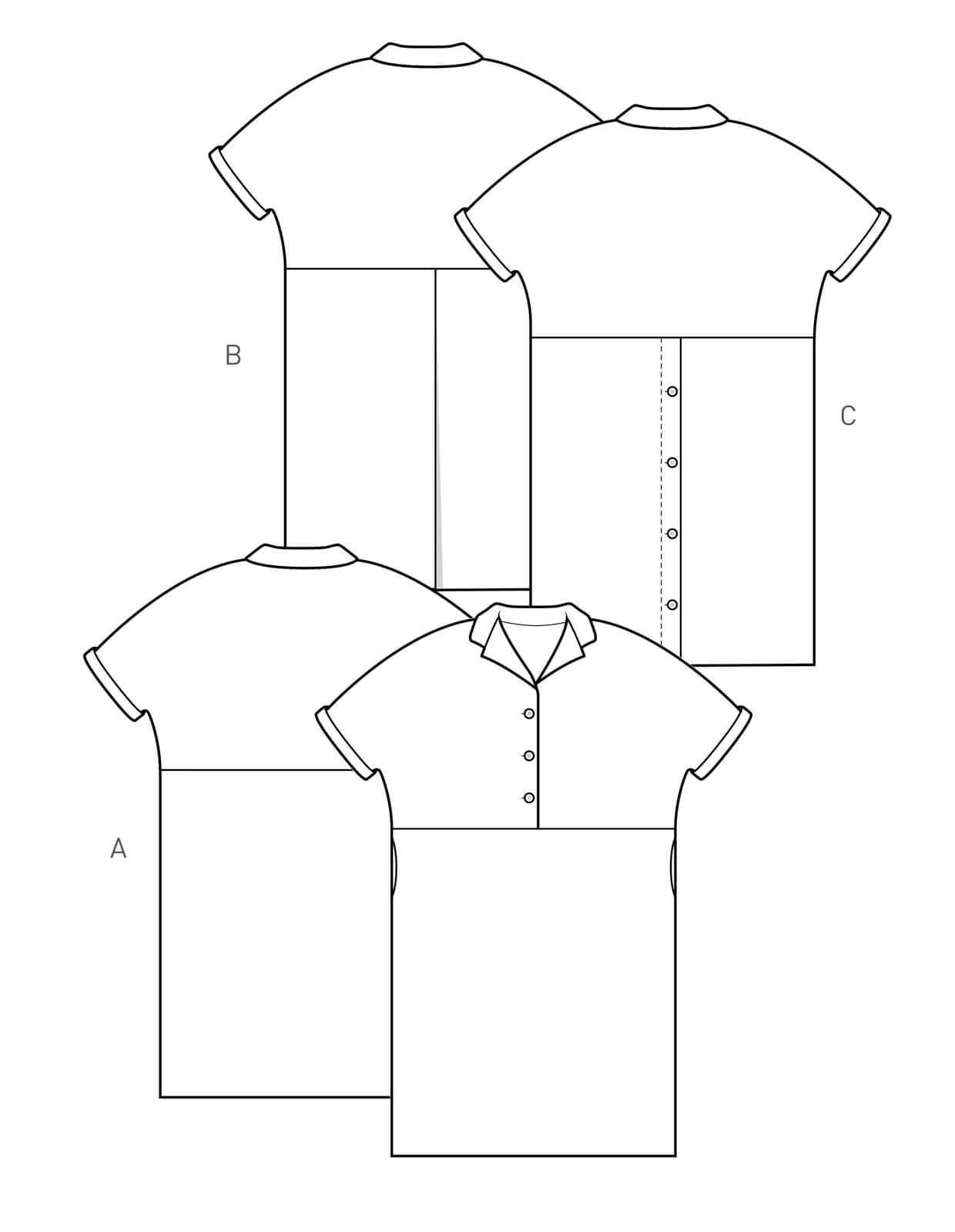 sewing pattern - The Makers Atelier - The Flip Collar Shirt Dress (PDF) - Little Haberdasher Shoppe