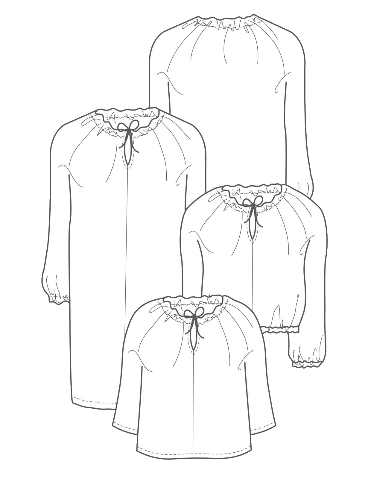 The Makers Atelier - The Gathered Neck Dress & Top (PDF)