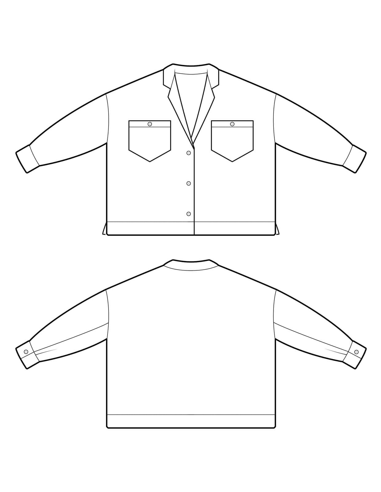 sewing pattern - The Makers Atelier - The Lounge Shirt (PDF) - Little Haberdasher Shoppe