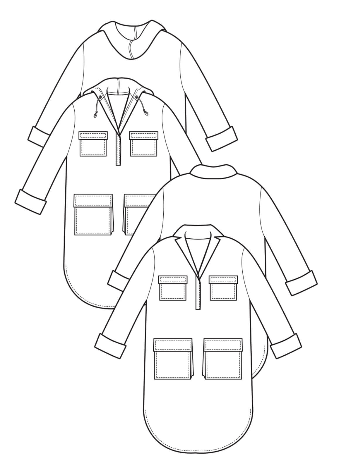 sewing pattern - The Makers Atelier - The Overshirt (PDF) - Little Haberdasher Shoppe