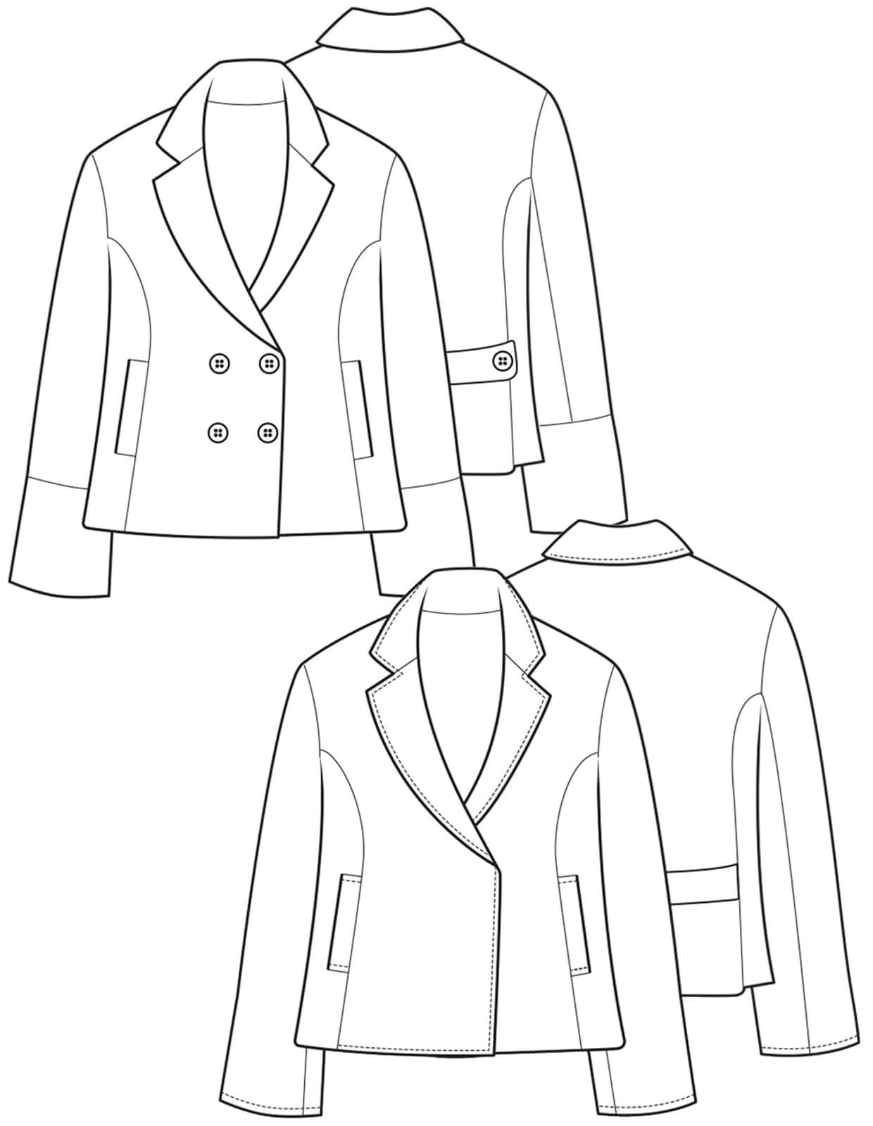 sewing pattern - The Makers Atelier - The Pea Coat (PDF) - Little Haberdasher Shoppe