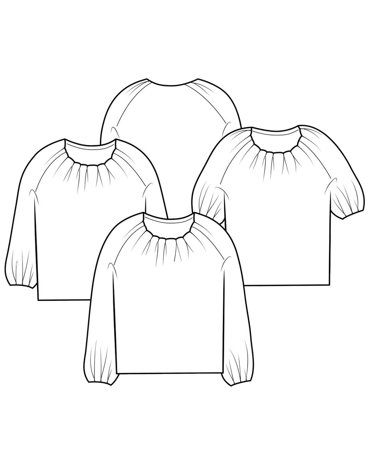The Makers Atelier - The Pleat Neck Blouse (PDF)