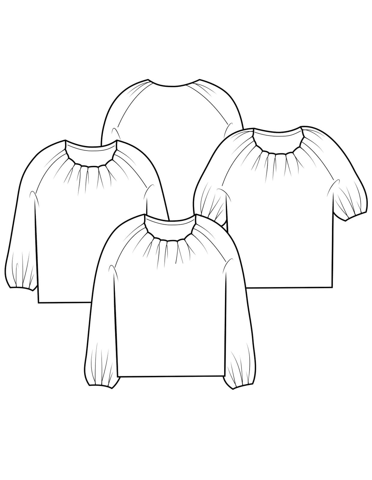 sewing pattern - The Makers Atelier - The Pleat Neck Blouse (PDF) - Little Haberdasher Shoppe