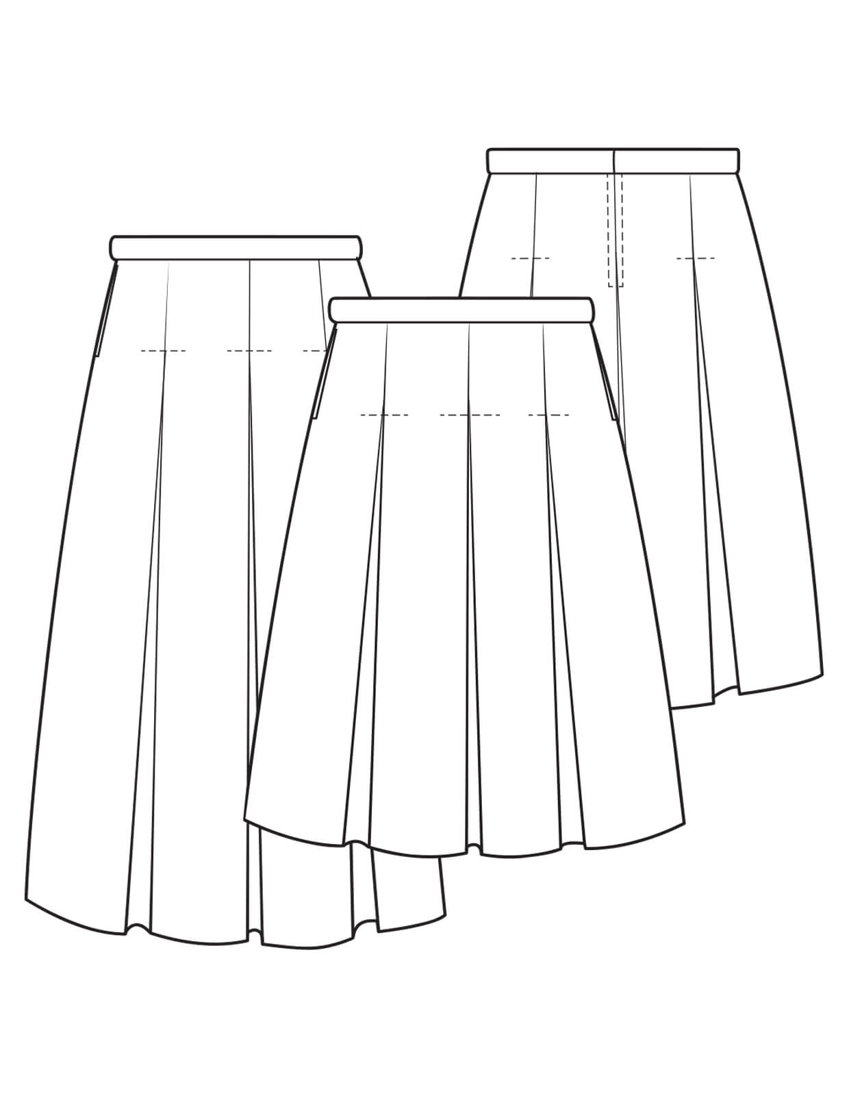 sewing pattern - The Makers Atelier - The Pleated Skirt (PDF) - Little Haberdasher Shoppe