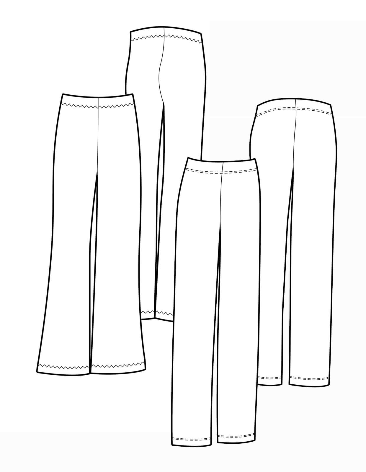 sewing pattern - The Makers Atelier - The Pull - on Trouser (PDF) - Little Haberdasher Shoppe