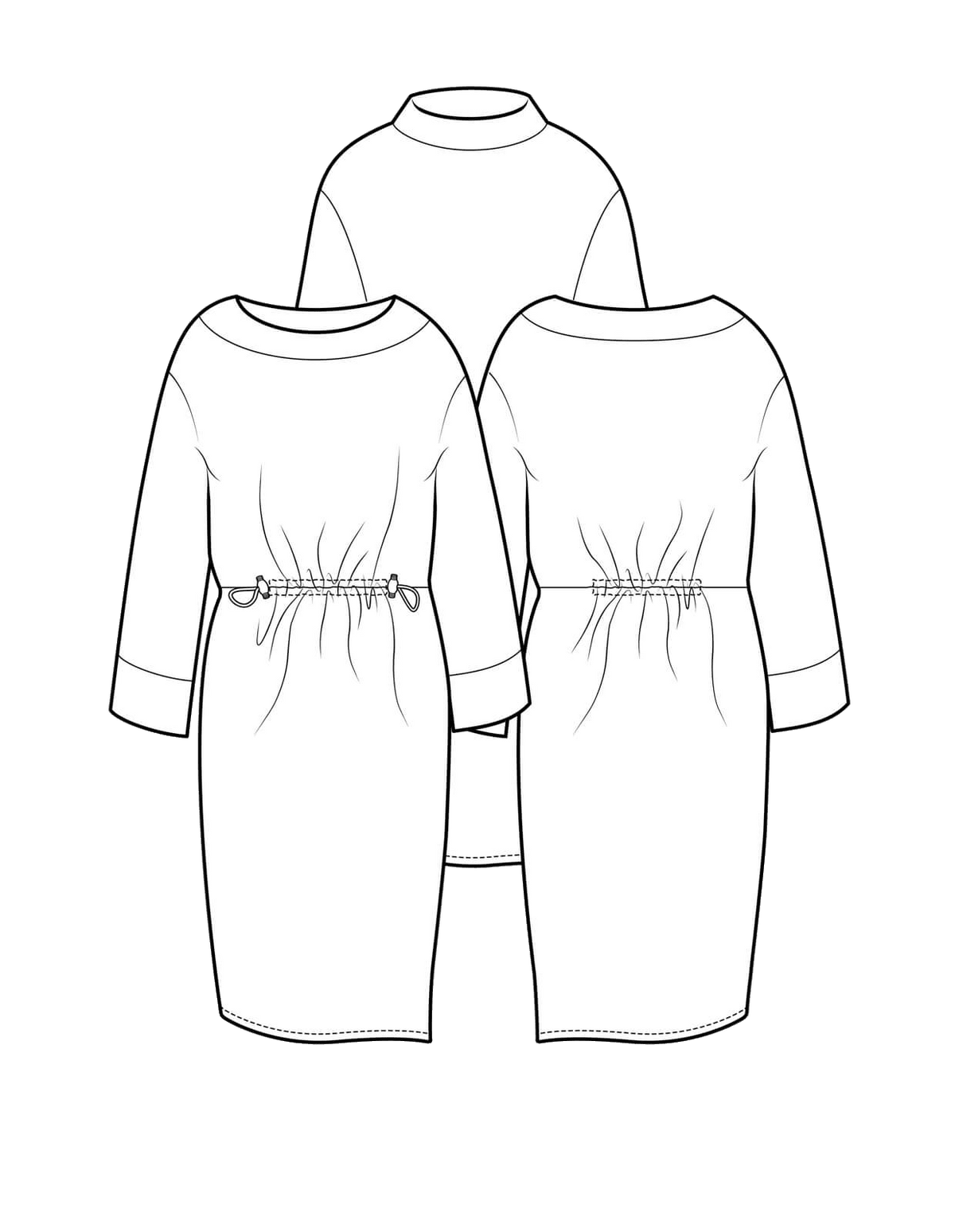 The Makers Atelier - The Relaxed Drawstring Dress (PDF)