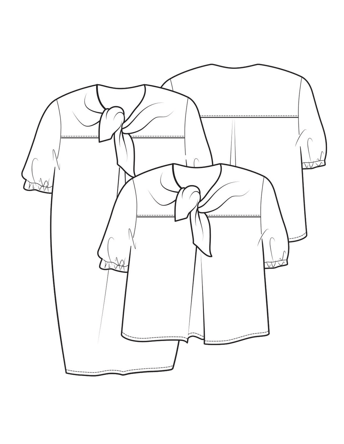 The Makers Atelier - The Tie Blouse and Dress (PDF)