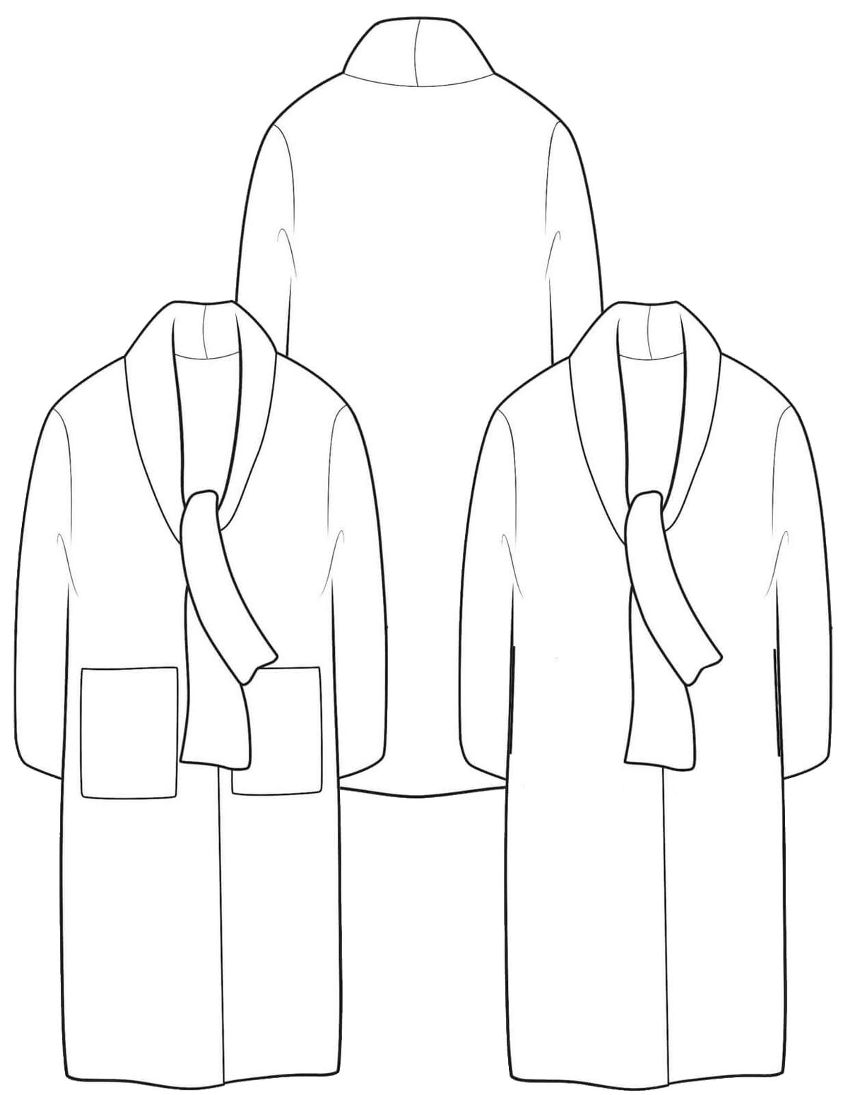 The Makers Atelier - The Tie Front Cardigan Coat (PDF)