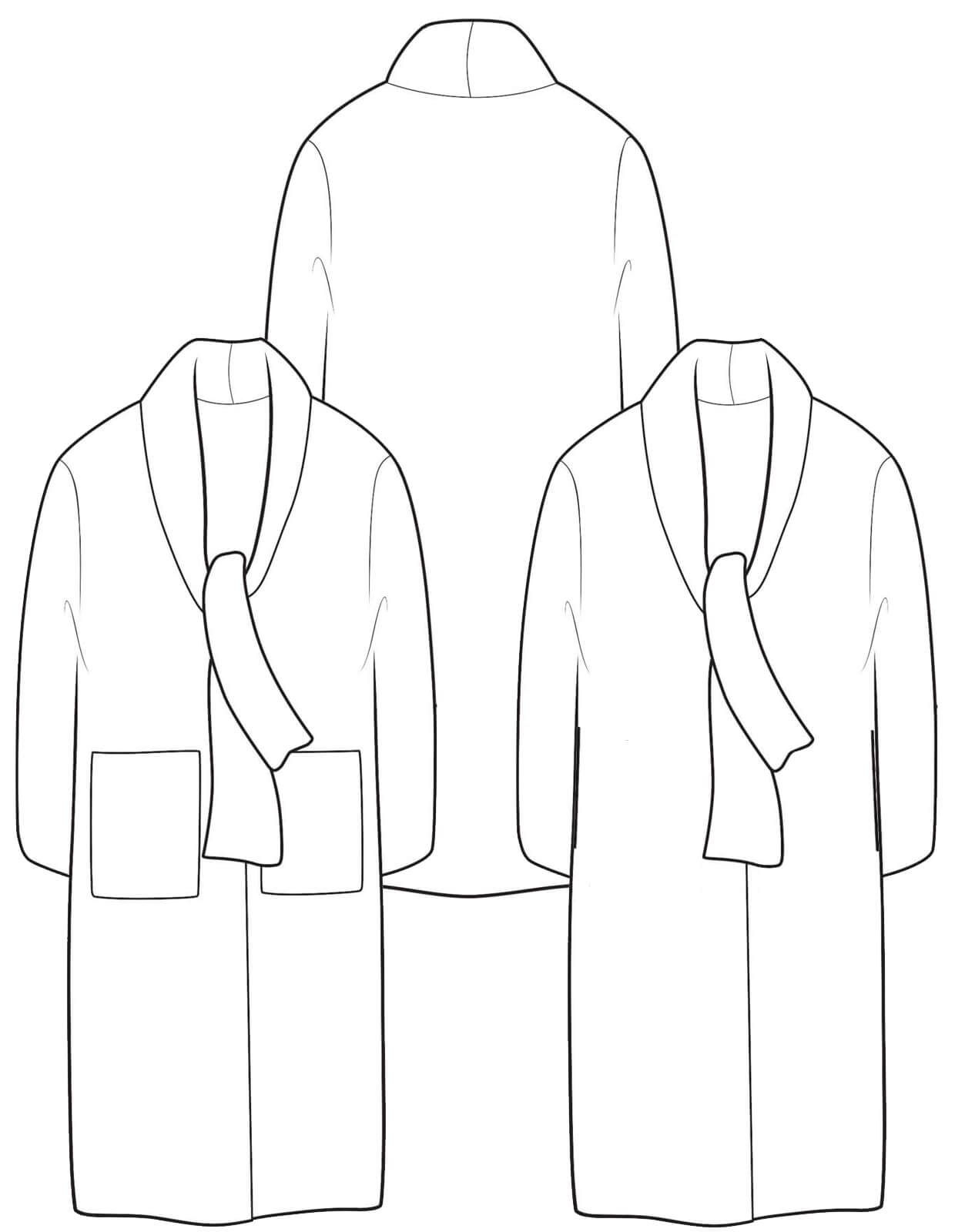 sewing pattern - The Makers Atelier - The Tie Front Cardigan Coat (PDF) - Little Haberdasher Shoppe