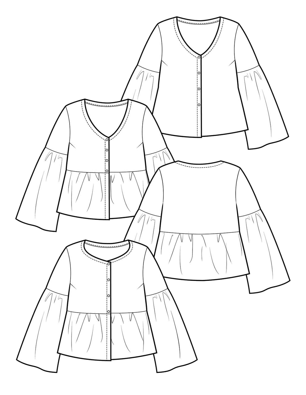 The Makers Atelier - The Tiered Blouse (PDF)