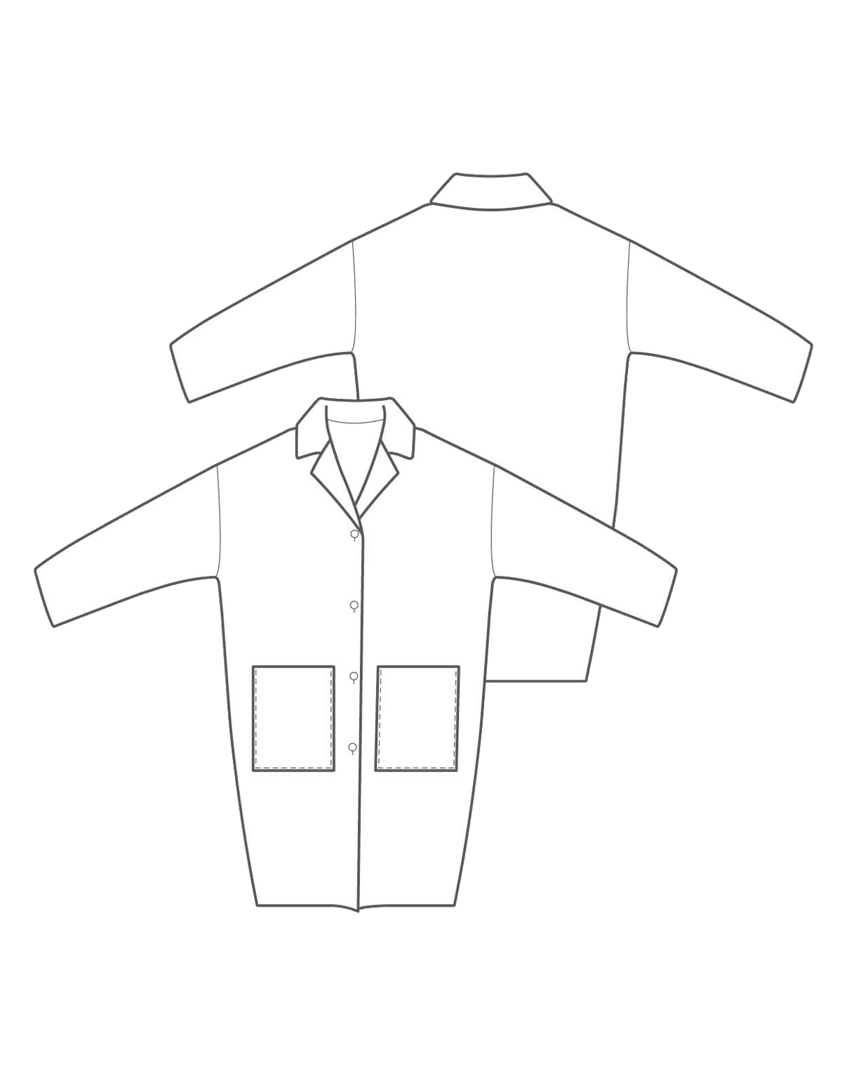 The Makers Atelier - The Unlined Raw Edged Coat (PDF)