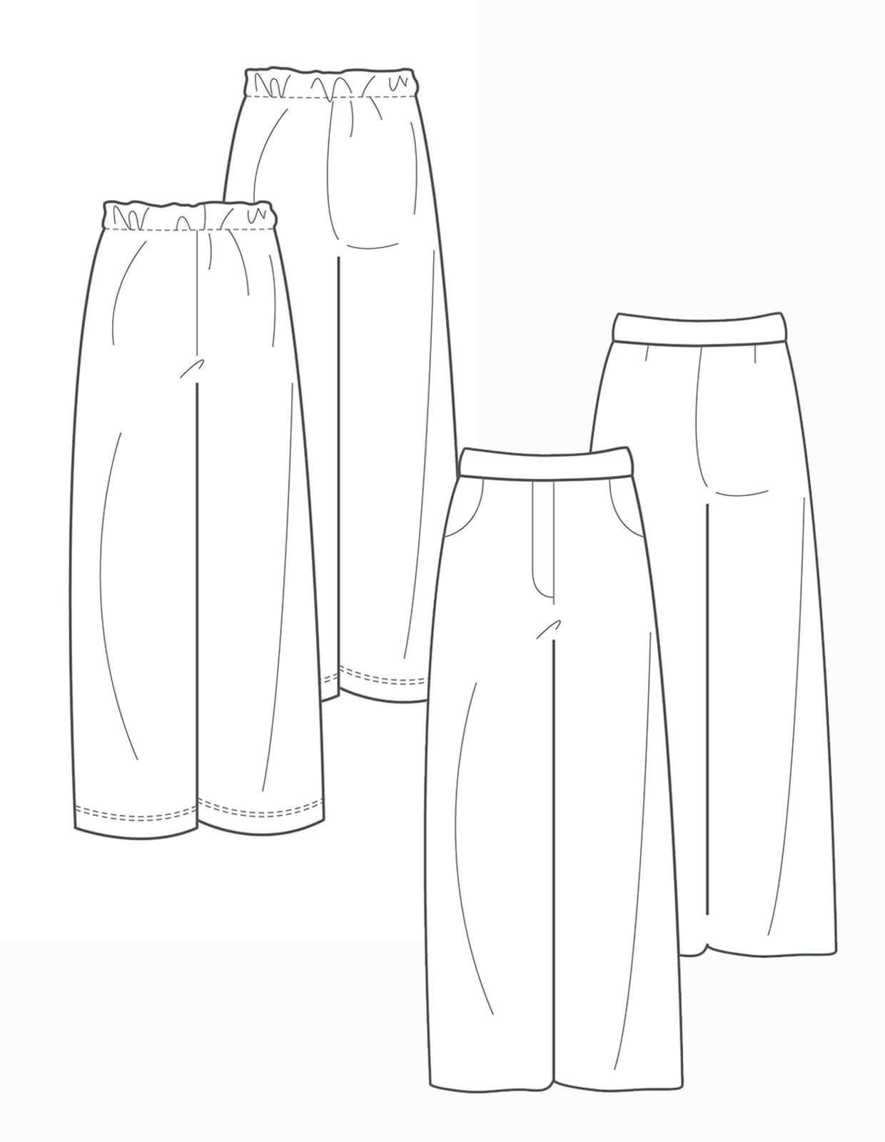 sewing pattern - The Makers Atelier - The Wide - legged trousers (PDF) - Little Haberdasher Shoppe